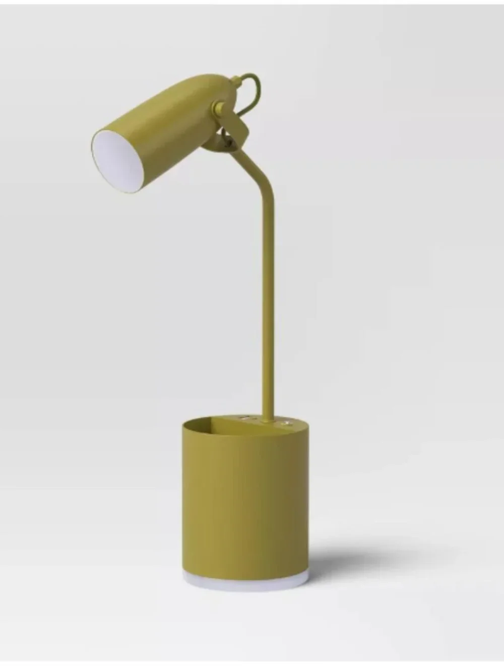 2 Task Table Lamp with Nightlight Offbeat Olive Integrated LED Bulb -